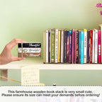 Decorative Books For Home Decor, Wood Book Stack For Table Decor, Thankful Grateful Blessed Decoration Books For Living Room Bookshelf Office, Thanksgiving Farmhouse Stacked Books Decoration (L77) - Image 3