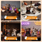Halloween Decorations Indoor, Highland Cow Resin Vampire Statues Figurines - Image 6