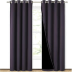 NICETOWN 100% Blackout Curtains 84" Long, Pair of Energy Smart & Noise Blocking by NICETOWN
