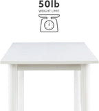 Linon Melissa White Mid Century Console Table - Image 4