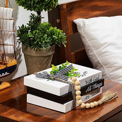 Capoda 3 Pcs Decorative Books for Home Decor, Blessed - Image 4