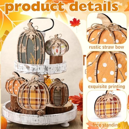 Leinuosen 6 Pcs Fall Pumpkin Decor, Fall Decor for Home - Image 4