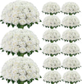 200Pcs White Roses Artificial Flowers, Realistic Silk Fake Roses Bouquet by Yastouay