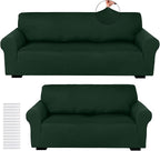 Peryiter 2 Pcs Sofa Covers Couch and Loveseat Covers Set Stretch Sofa Slipcover by Peryiter