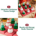 WDS WONDROUS Christmas Tic Tac Toe with Snowman & Trees, Coffee Table Decor - Image 5