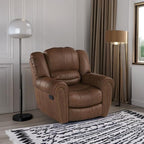 CANMOV Leather Recliner Chair, Classic and Traditional Manual Recliner Chair - Image 5
