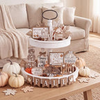 Shellwei 20 Pcs Fall Tiered Tray Decor Set, Neutral Autumn Pumpkin Sign - Image 6