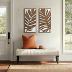 Madison Park Wall Décor for Living Room - Birch Botanical Two-Tone, Home Accent Modern Kitchen Dining Decoration, Ready to Hang 2-Piece Wood Panel Set for Bedroom, 16"W x 32"H, Monstera - Image 3