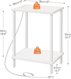 HOOBRO Side Table with Charging Station, End Table with USB Port and Outlets - Image 3