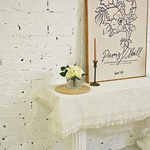 Artificial Peony Silk Flower Centerpieces Faux Floral Arrangement in Glass Vase for Home Wedding Table Decoration (Cream) - Image 7