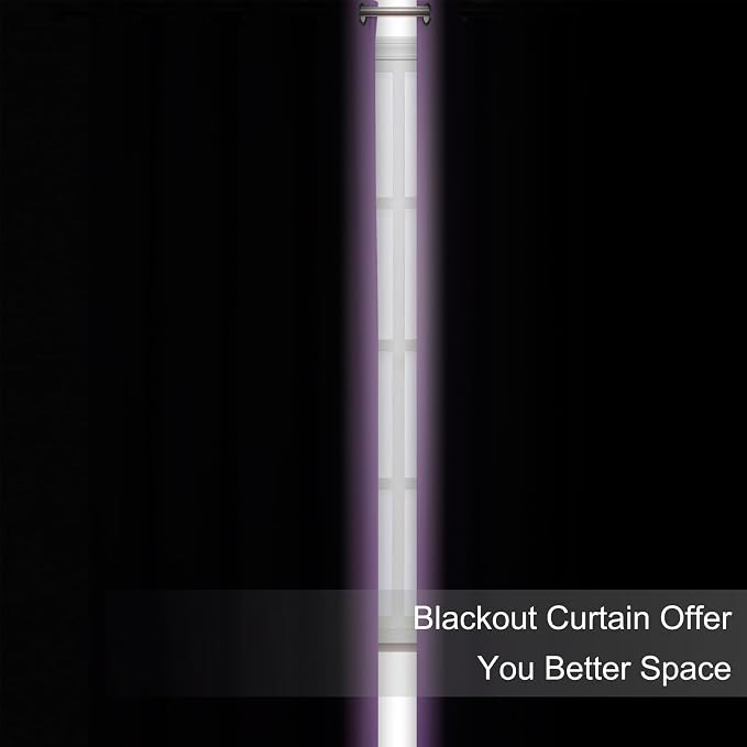 Blackout Curtains 52 x 120 Inch Long Lavender Curtains Set of 2 Panels Room - Image 3