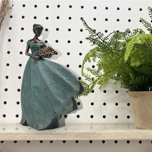 Guichifun Fairy Statue Leaf Angel Girls Resin Table Decor 5x3x7.5 Inch - Image 6