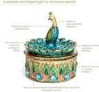 Bits and Pieces Peacock Jewelry Box Small Trinket Box - Image 5