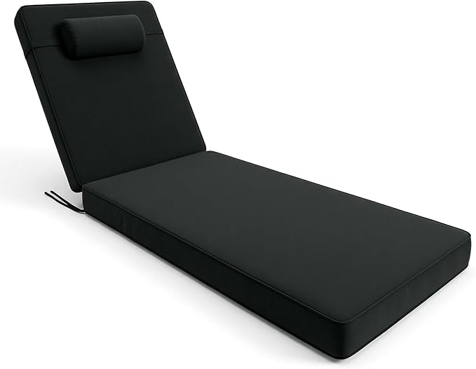 Chaise Lounge Cushion for Outdoor Furniture, Waterproof, Fade-Resistant and by Unknown