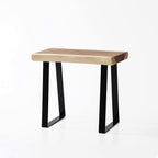 Greenage Natural Wood Rectangle Bench 20"x14"x18" Coffee Side Table - Image 4