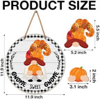 Interchangeable Gnome Welcome Door Sign Fall Halloween Decoration - Image 2