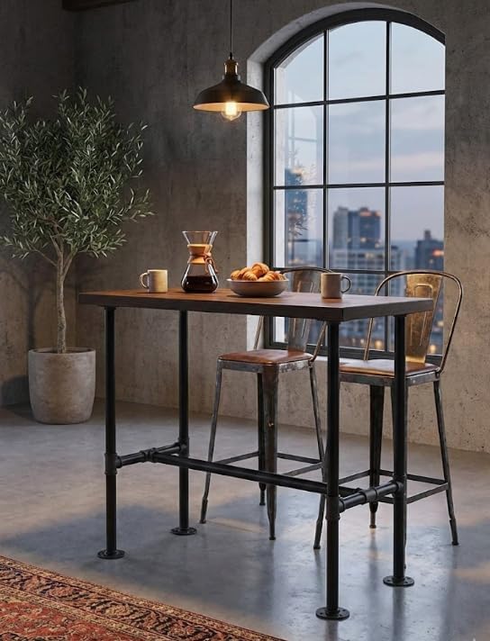 38'' x 14'' Industrial Pipe Table Leg - Image 7