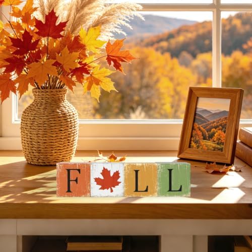 COCHIE Vintage Fall Decorations Set for Home Office Tabletop Shelf Indoor - Image 3