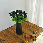 ONLY ART Artificial Black Tulips 20 Pcs – 13.5 Inch PU Faux Flowers with Bendable Stems for Home Décor, Wedding Centerpieces, DIY Floral Arrangements, New Year and Valentine's Day - Image 5