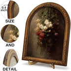 Dark Floral Wall Art Sign for Vintage Home Decor, Moody Flower Arch Wooden Tabletop Plaque, Gothic Farmhouse Shelf Accent, 8x10 Inch - Image 3