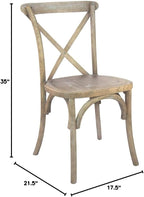 EMMA + OLIVER 2-Pack Wooden X-Back Dining Chair - Image 2