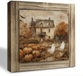 Funny Farmhouse Ghost Wood Plaque Sign, Halloween Tabletop Decor Signs 12 by XJCUG