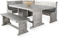 Pemberly Row 4-Pieces Dining Set Wood, Rectangular in Alpine Gray by PEMBERLYROW