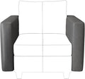 EASE MOOSE Armrest Module for Modular Sectional Sofa, Faux Leather Side by EASEMOOSE