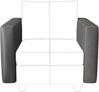 EASE MOOSE Armrest Module for Modular Sectional Sofa, Faux Leather Side by EASEMOOSE