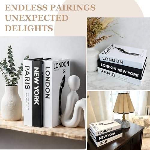 Faux Decorative Books Set of 3, Fake Books for Home Decor - Image 3