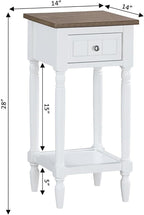 Convenience Concepts French Country Khloe 1 Drawer Accent End Table 14" - Image 9