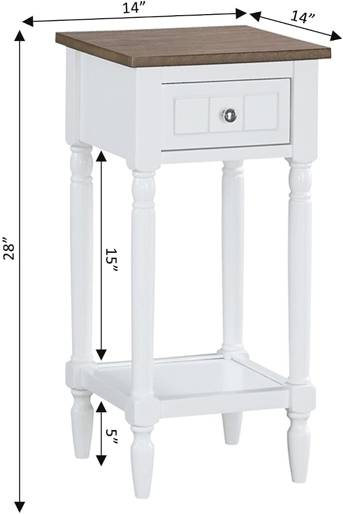 Convenience Concepts French Country Khloe 1 Drawer Accent End Table 14" - Image 9