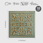 Peel and Stick Metal Backsplash Tiles, Rustic Farmhouse, 10-Pack - Image 3