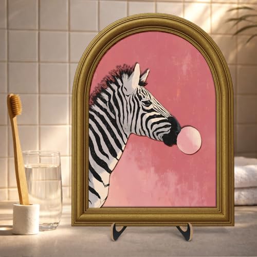 3D Funky Pink Zebra Bubble Gum Wall Art Sign Room Decor - Image 4