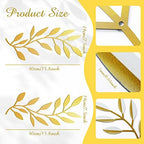 Zhengmy 2 Pcs Metal Leaf Wall Art Vine Branch Decor,Gold - Image 2