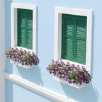 Dark Purple Artificial Morning Glory Flowers for Outdoor Planters, Premium UV Resistant Silk Faux Flowers for Porch, Hanging Basket & Window Box, Elegant Garden Decor, No Pot, 13.3 Inch, 4 Bundles - Image 6