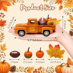 Vintage Fall Decor - Fall Decorations for Home - Fall Truck with Football, Pumpkins and Maple Leaves - Thanksgiving Decoration For Table Centerpiece, Tiered Tray, Shelf, Mantel and Harvest Indoor - Image 3