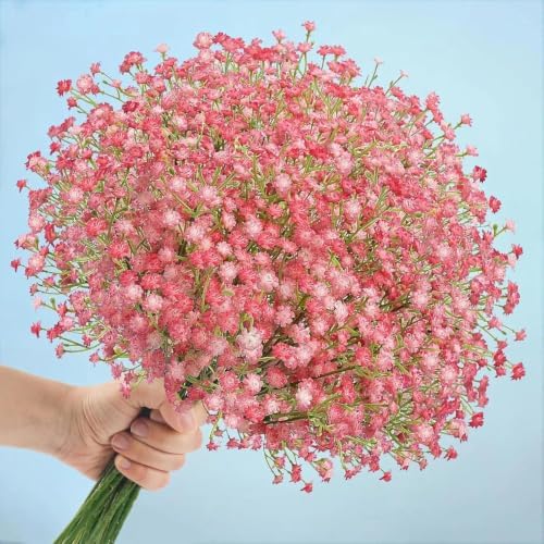 N&T NIETING 24Pcs Babys Breath Artificial Flowers Bulk, Pink by NTNIETING