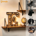 Pooqla Vintage Light Up Marquee Letters with Lights – Illuminated Industrial Style Lighted Alphabet Letter Signs - Coffee Bar Apartment Bedroom Wall Home Initials Decor A-Z - Image 2