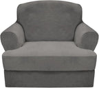 CUCRAF T Cushion Sofa Cover 2 Piece Armchair Slipcovers, Soft Thick Velvet by CUCRAF