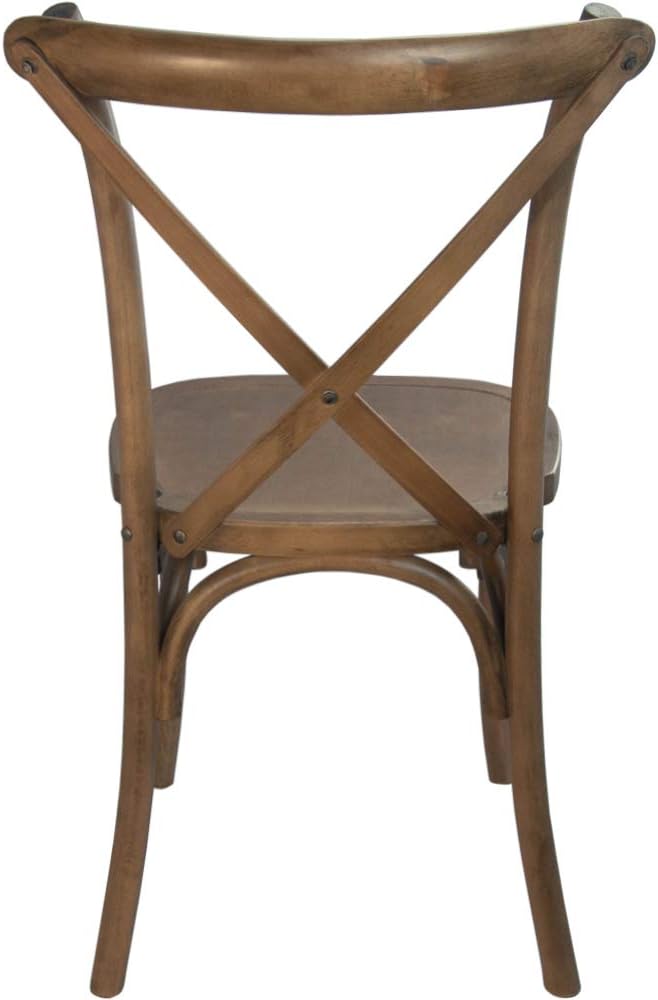 EMMA + OLIVER Light Brown X-Back Chair - Image 4