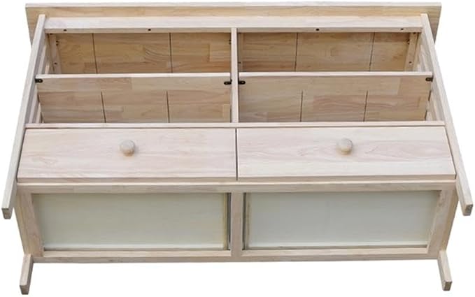 IC International Concepts, Mission Entertainment/TV Stand, Solid Real Wood - Image 8