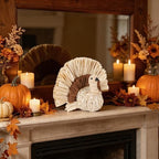 winemana Thanksgiving Turkey Decor Straw Turkeys, 6.7" Tall - Image 5