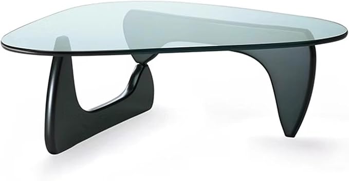 EASYSOUL Modern Glass Coffee Table, 44.88" D x 32.28" W x 15.75" H, Abstract - Image 6