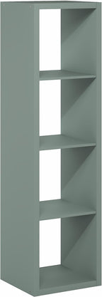 Furinno Cubicle Book Shelf, Vertical 4-Cube Bookshelf, Extra Thick Horizontally - Image 8