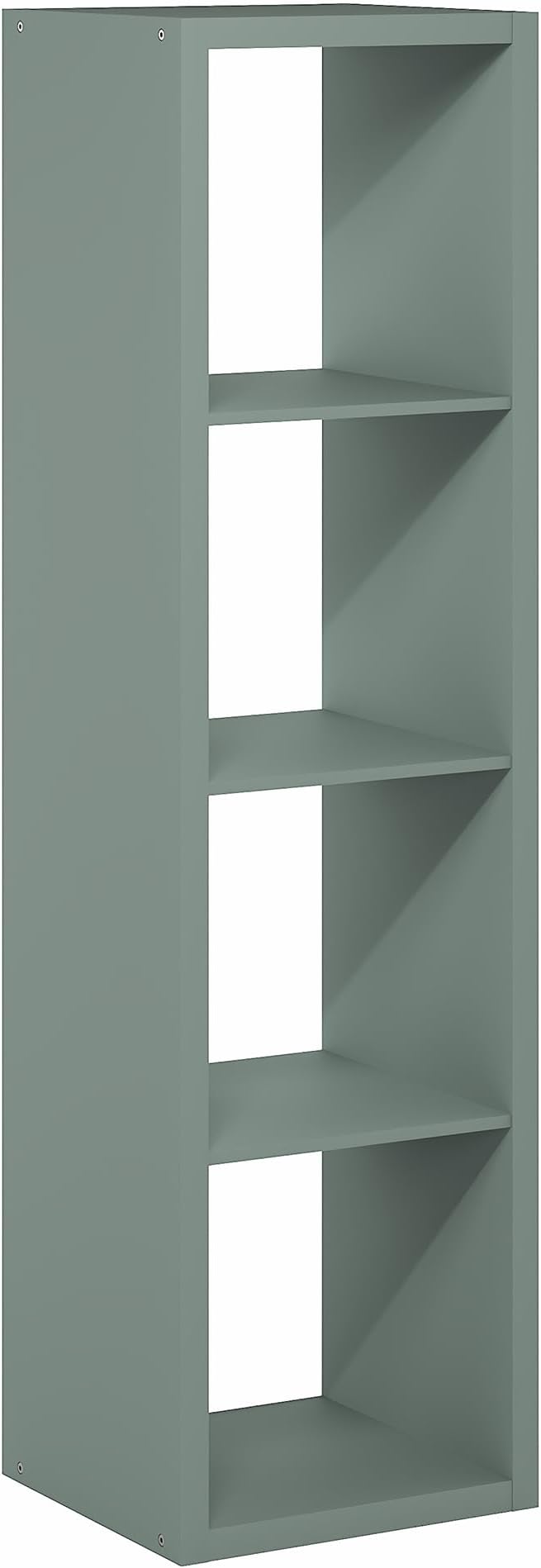 Furinno Cubicle Book Shelf, Vertical 4-Cube Bookshelf, Extra Thick Horizontally - Image 8