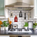 Jetec Cutting Board Eat Sign Set Wall Decor, Red, Black, Beige - Image 2