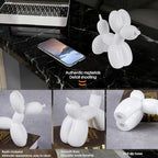 Notakia Creative White Balloon Dog Decor Statue Crafts Living Room Decor Desktop Decorations,Handmade Modern Small Shelf Animal Statue Ornament Home Deco (Big Pure White) - Image 5