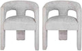 Jofran Gwen Jacquard Upholstered Accent Chair, Modern Luxury Plush Sculptural by Jofran+Inc.
