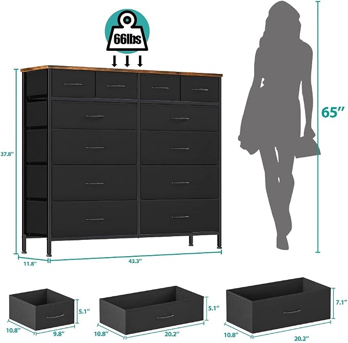 VASICAR Large Dresser for Bedroom - Image 3